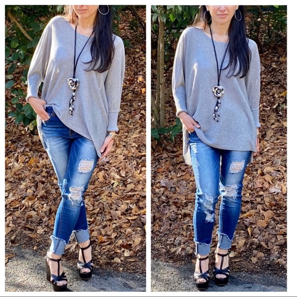 Sweaters - ✨LAST ONE✨✨PARIS✨Silver chic oversized sweater